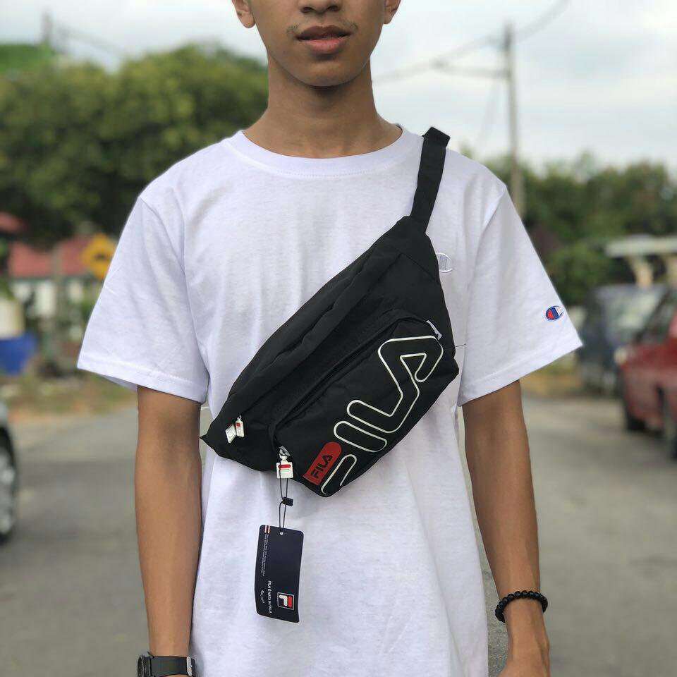 Fila heritage linear sales logo waist bag