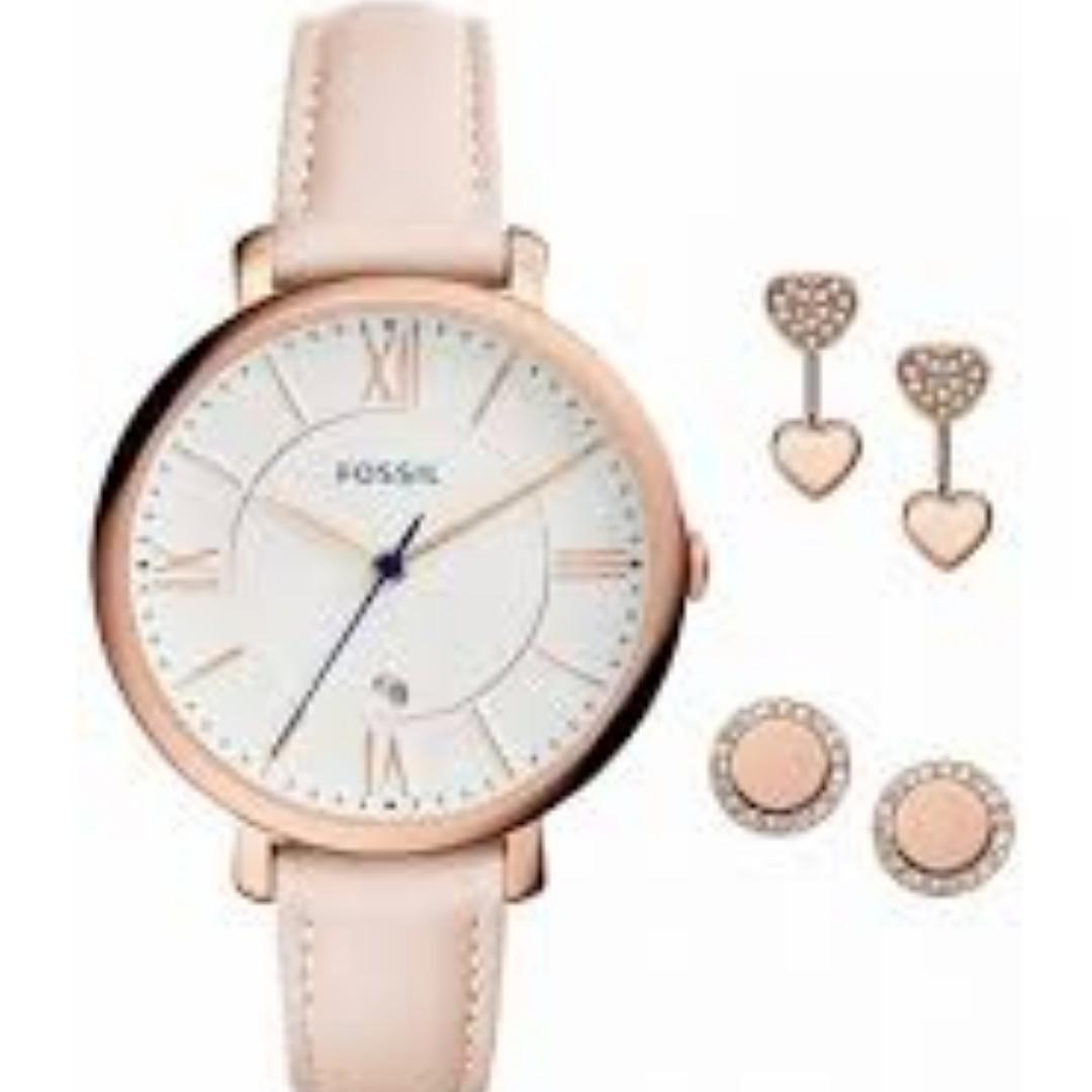 Jacqueline date blush leather watch new arrivals