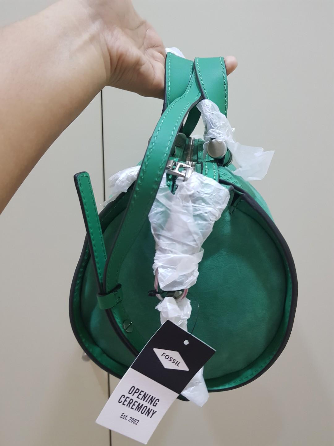 NEW Fossil x Opening Ceremony Round Satchel Green Women s