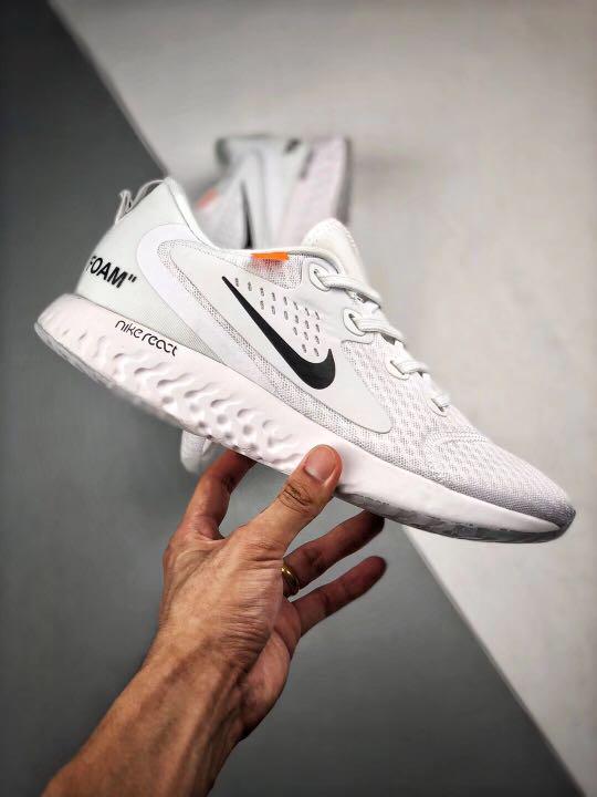 Nike epic react on sale x off white