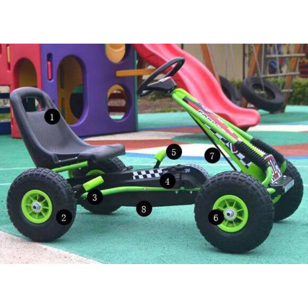 Go Kart Rubber Tires Bike Ride On Pedal Bicycle for Kids, Babies & Kids, Going Out, Car Seats on