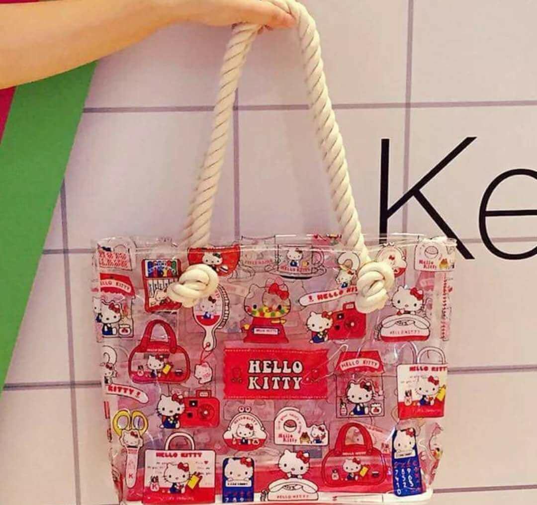 hello kitty transparent bag