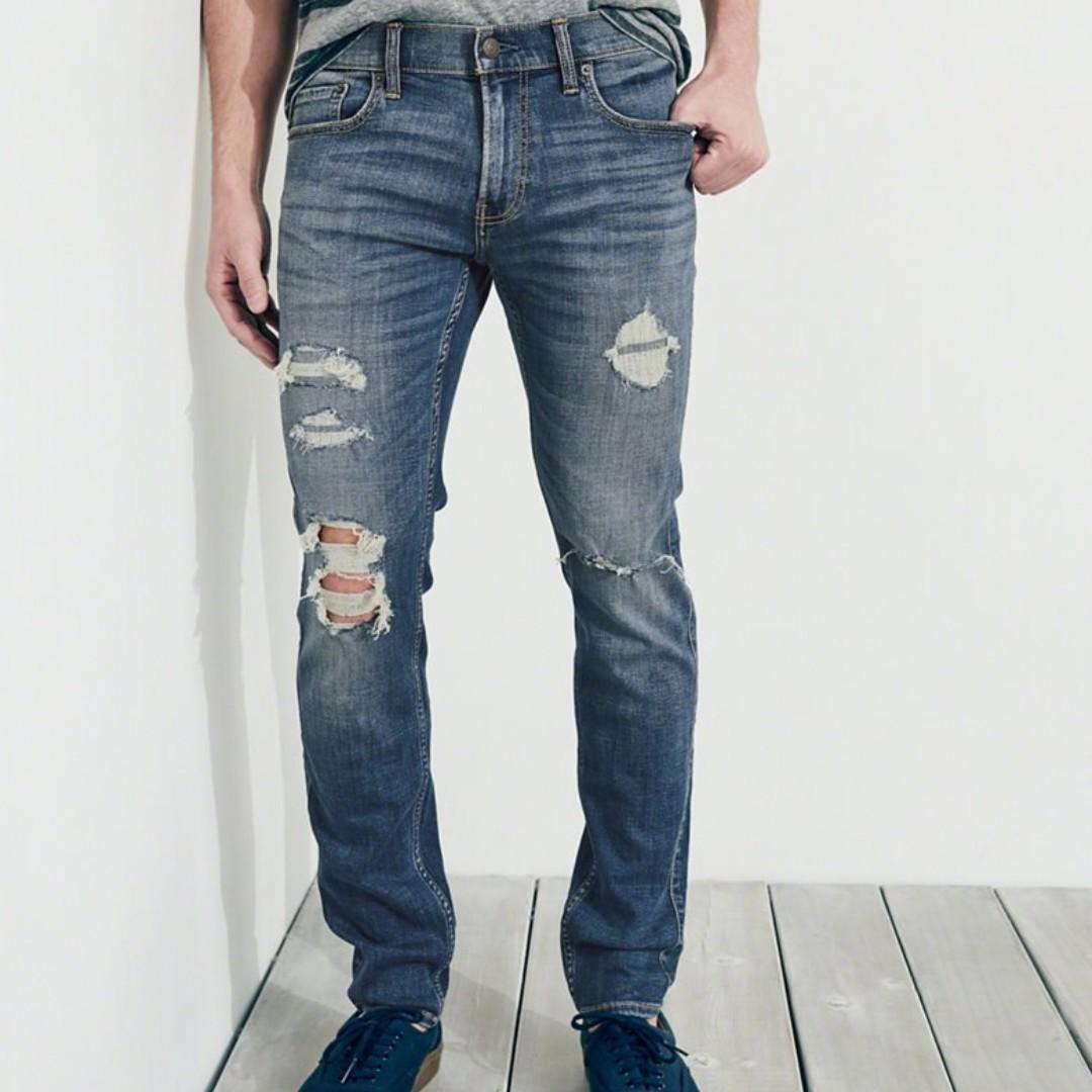 hollister mens jeans super skinny