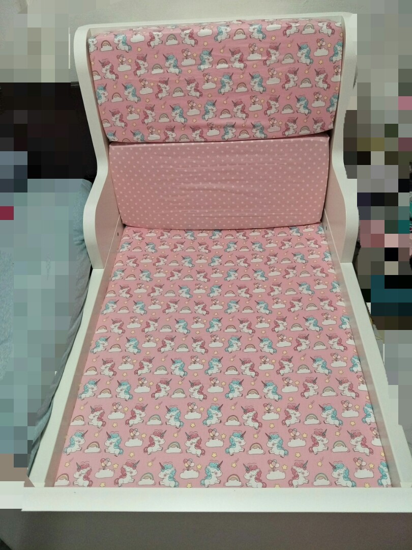 Ikea Extendable Bed Mattress Cover Unicorn And Stars Pink