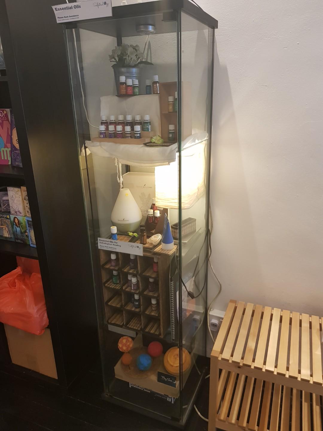 Ikea Glass Display Cabinet Furniture Shelves Drawers On Carousell