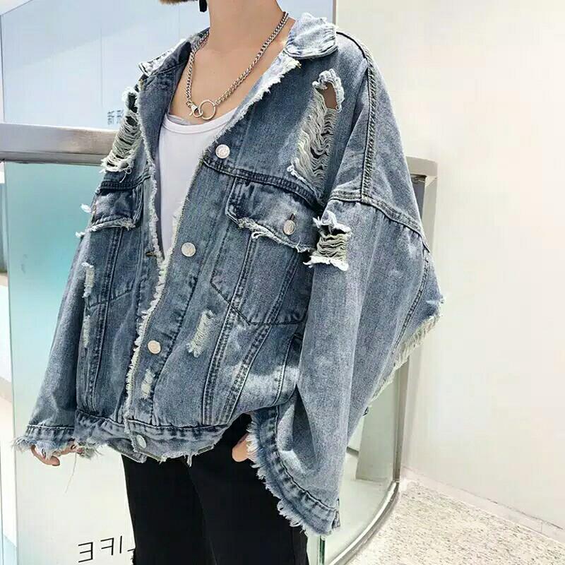 jaket denim oversize