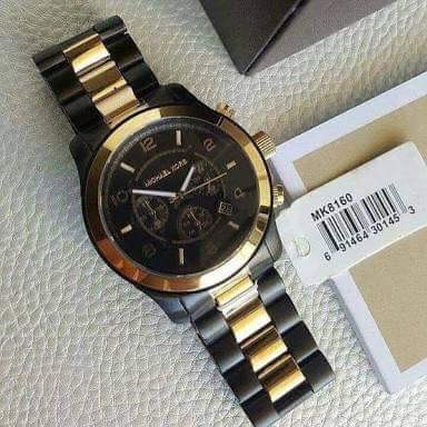 michael kors watches black and gold