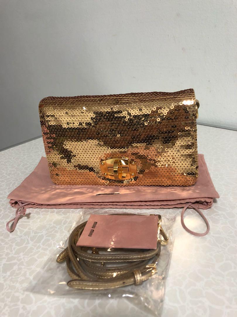 miu miu gold bag