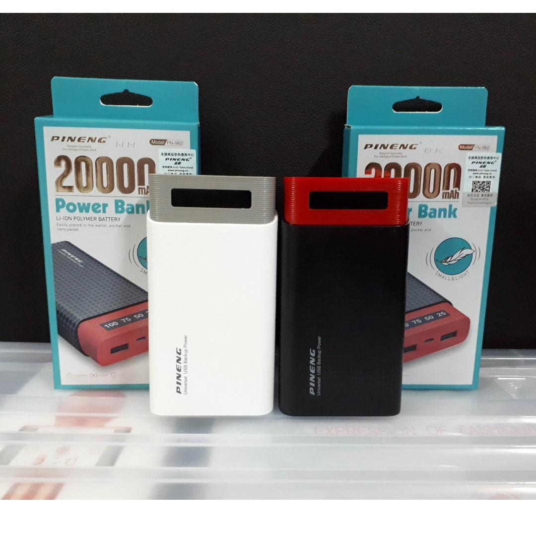 Original Pineng Pn 982 20000mah Lithium Polymer Power Bank Mobile Phones Tablets Mobile Tablet Accessories Power Banks Chargers On Carousell