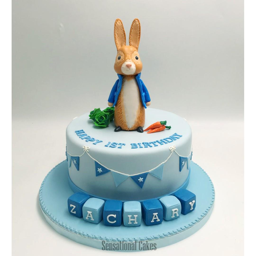 Peter Rabbit 3d Figurine Blue Cake Boy Theme Cake Singaporecake