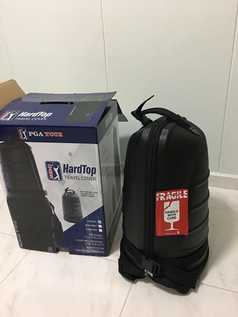 PGA TOUR GOLF HARD TOP TRAVEL COVER BAG With Wheels, Sports Equipment