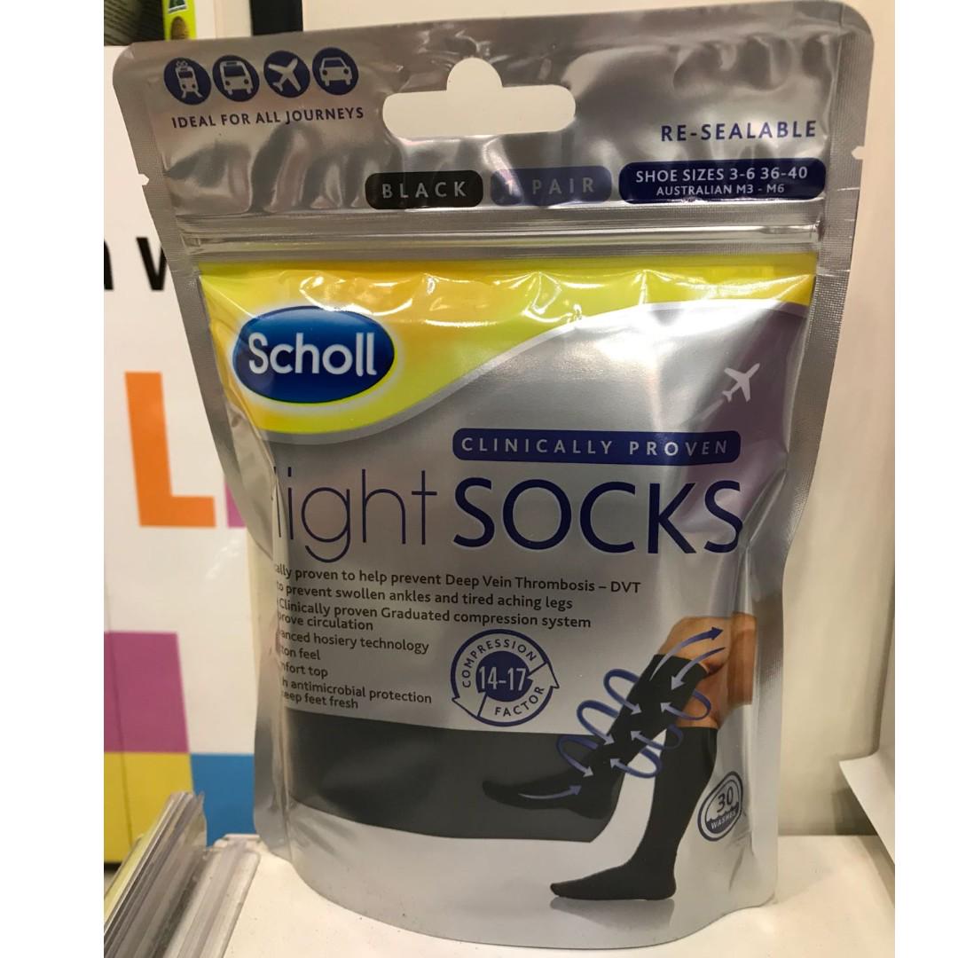 Scholl Compression Flight Socks (1 pair), Men's Fashion, Activewear on