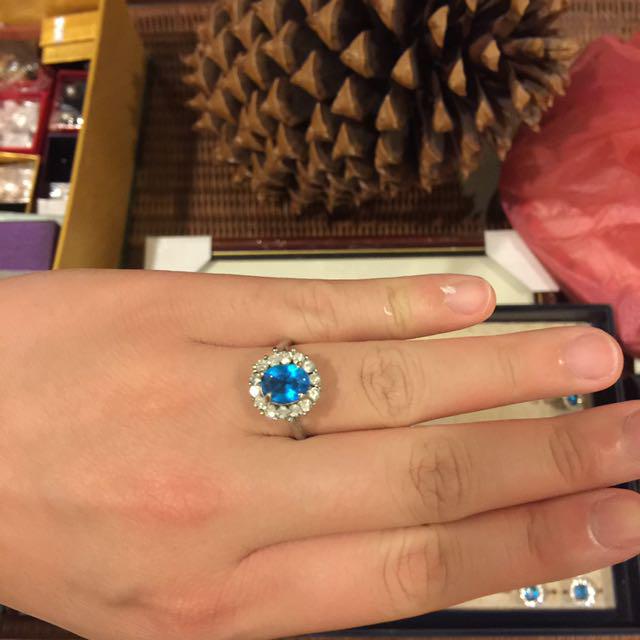 Princess Diana Replica Blue Ring Women S Fashion Jewellery Rings On Carousell