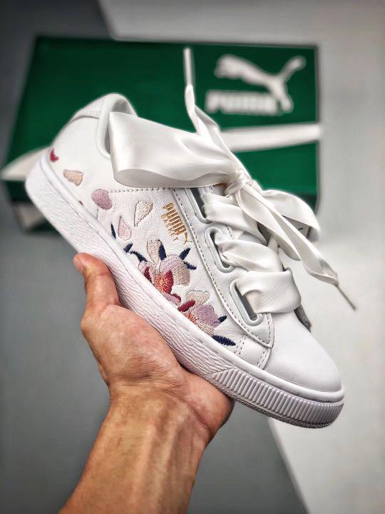 embroidered puma shoes