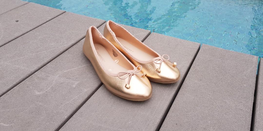 rose gold flat shoes uk