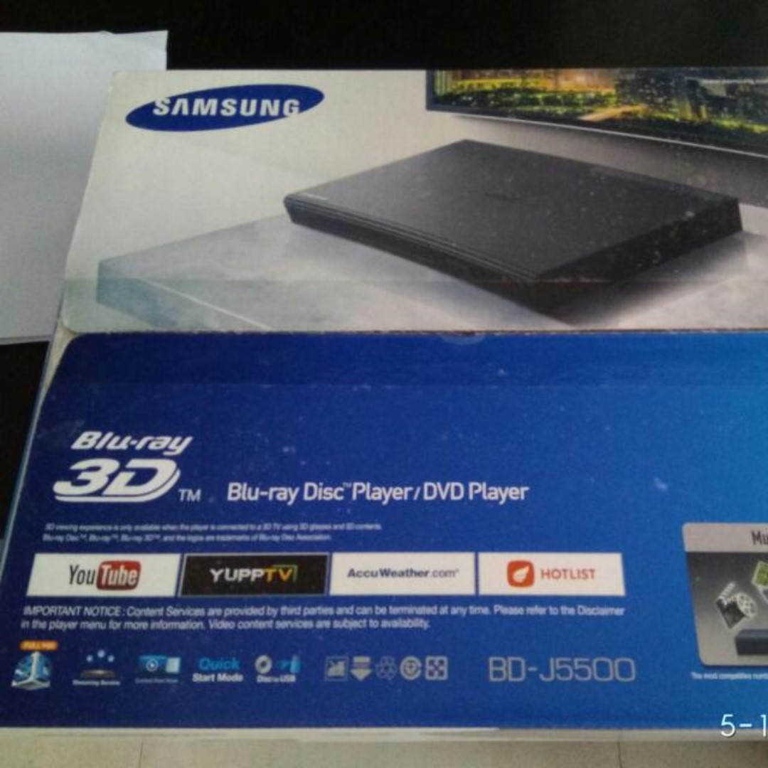 Samsung Curved 3d Blue Ray Player Bd J5500 Home Appliances Tvs