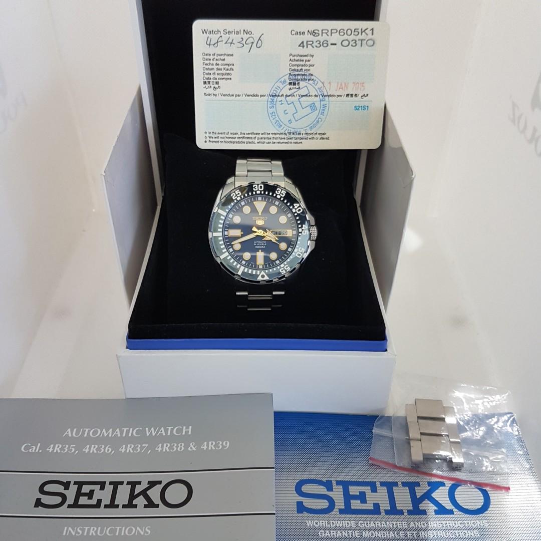 Seiko 5 Sports Full Set Ref: SRP605K1 4R36-03T0 Automatic Watch, Luxury ...