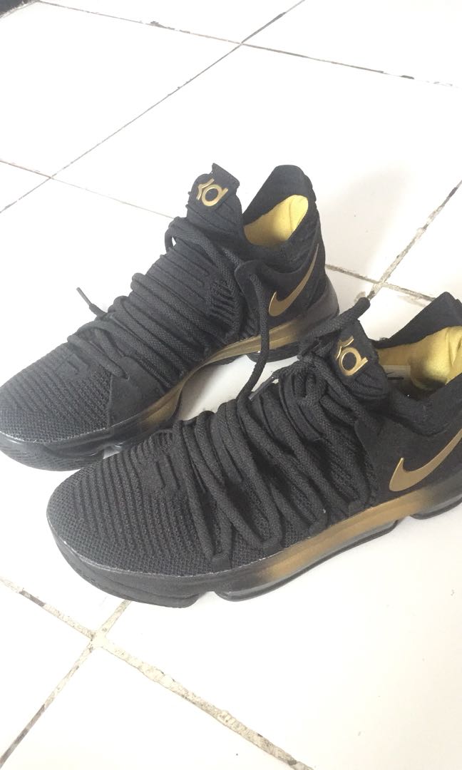 HOT Nike Kd 10 Black Gold Gold Kevin Durant Black Kevin Durant