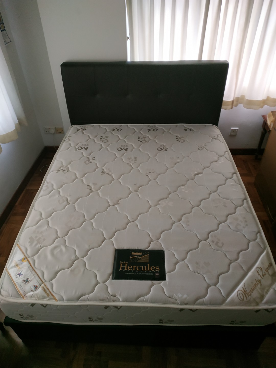Urgent sale Queen Size Bed with storage, Furniture & Home Living