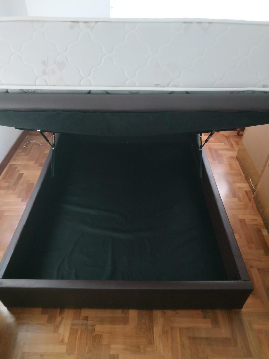 Urgent sale Queen Size Bed with storage, Furniture & Home Living