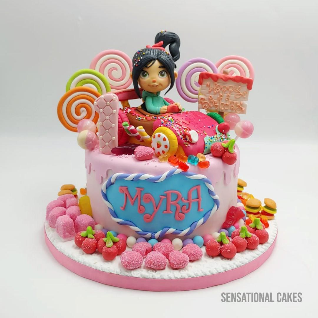 Vanellope Wreck It Ralph Character Sweet Candies Theme Cake