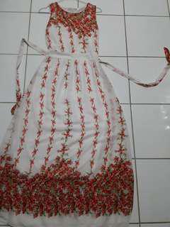 Long dress kembang