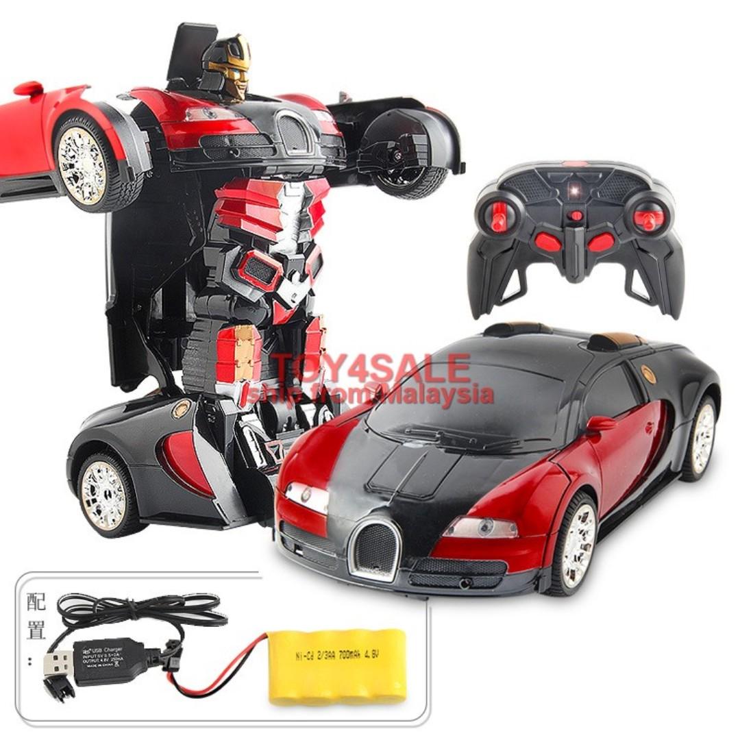 remote control bugatti transformer car toy