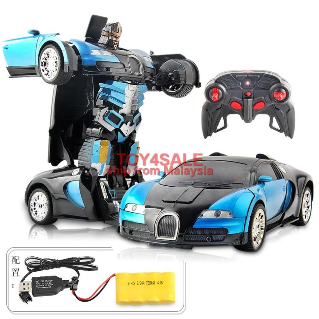 remote control bugatti transformer car toy