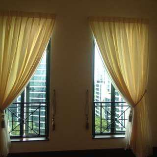 Curtain set for 2 windows