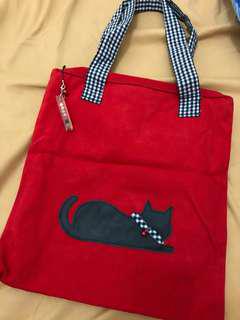 Red cat bag