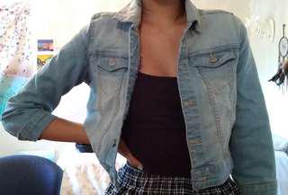 Cropped denim jacket