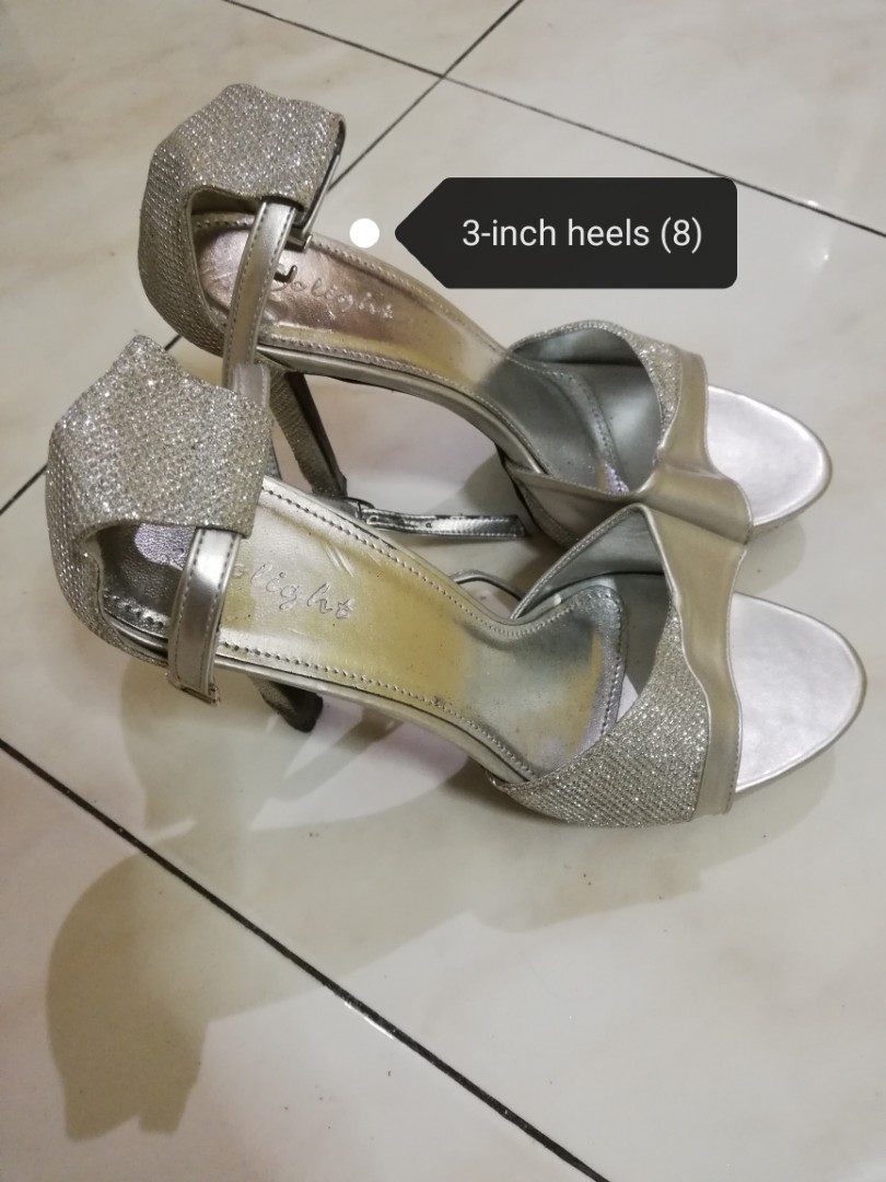 silver sparkly heels