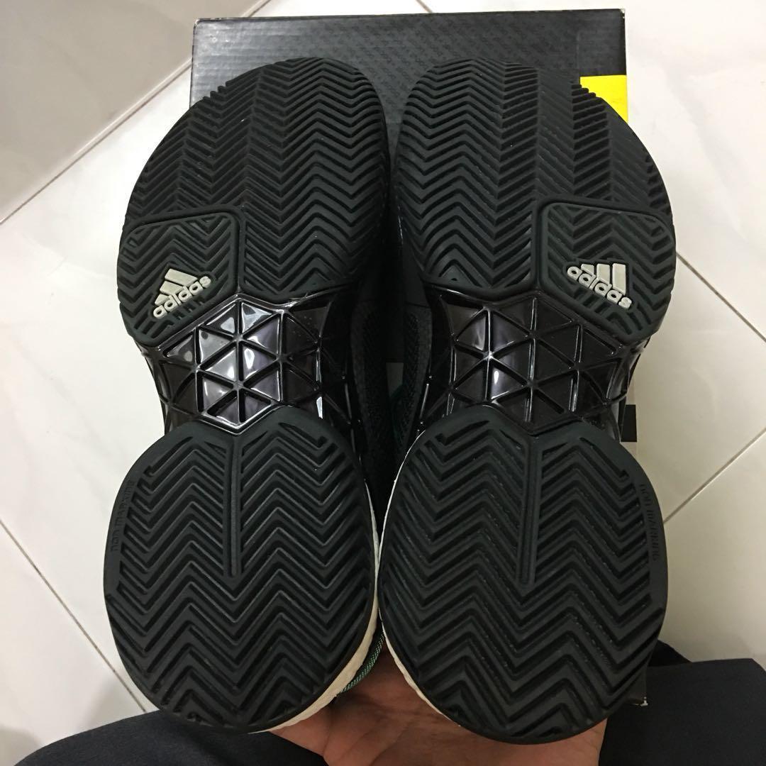 Adidas Barricade 17 Boost US 10.5 Black Green Men s Shoe Tennis