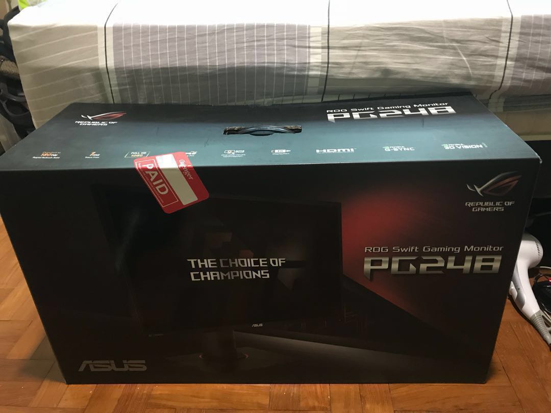 Asus Rog Swift Pg248q 24 G Sync Gaming Monitor Electronics Computer Parts Accessories On Carousell