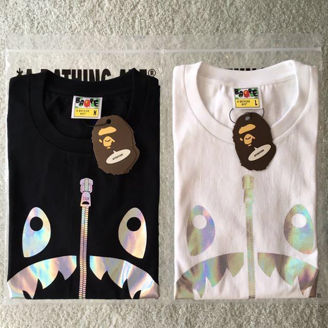 Bape hologram 2025 shark tee