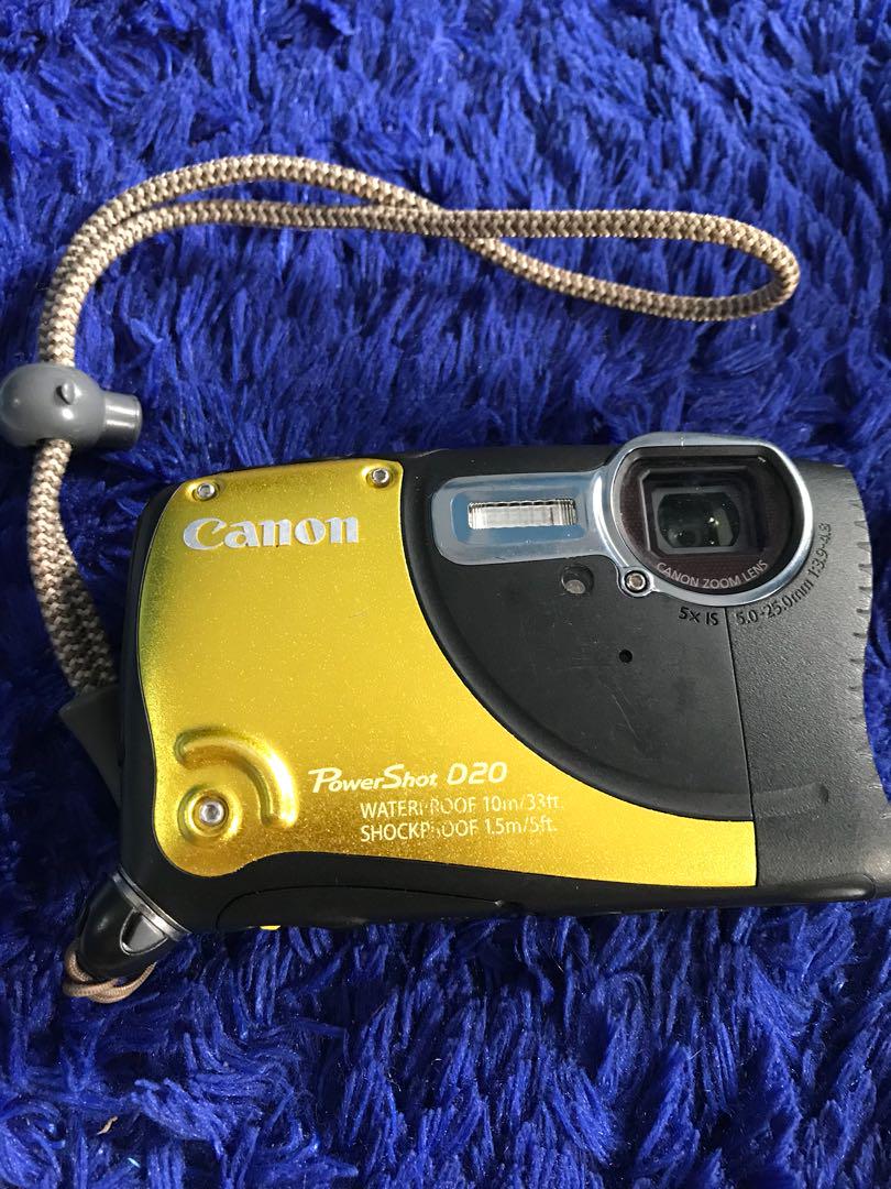canon power shoot d20 underwater camera