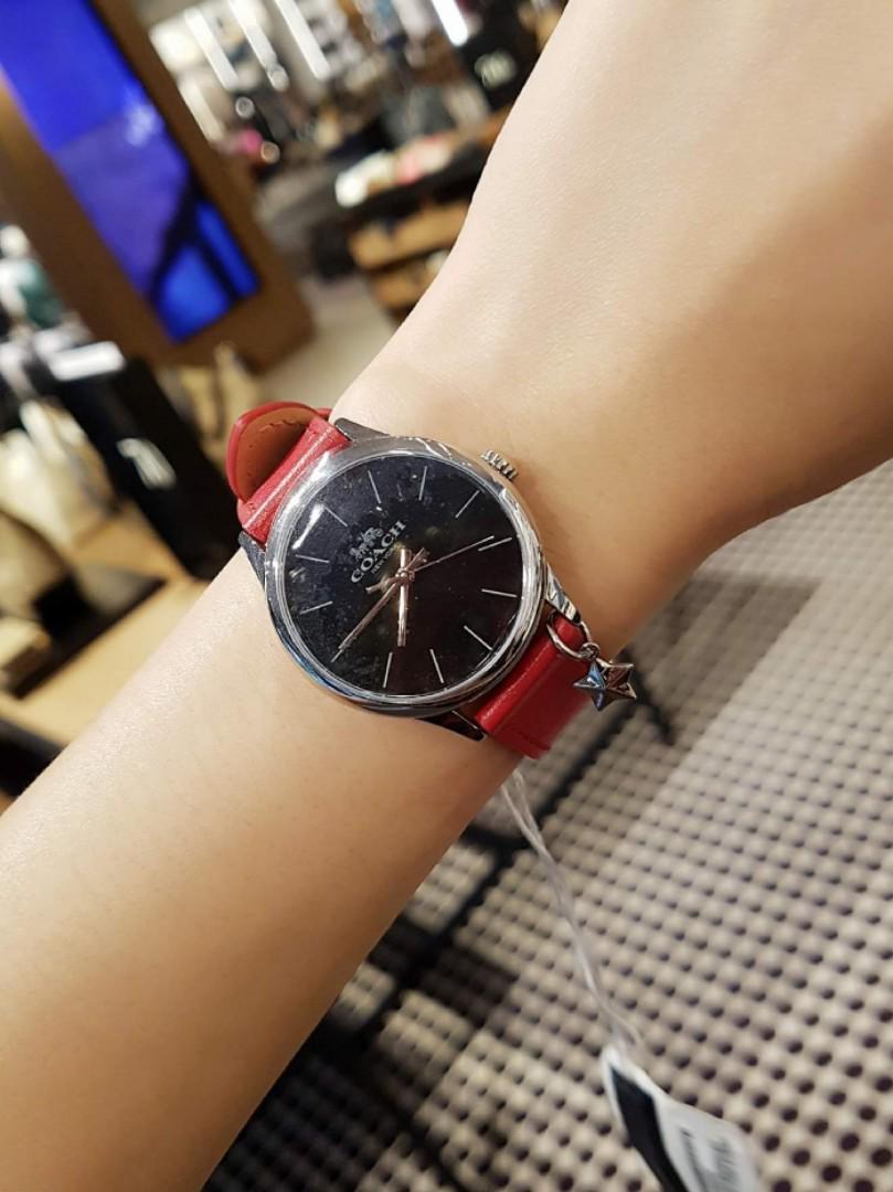 COACH Leather Ladies Watch w Star Pendant Mobile Phones Gadgets Wearables Smart Watches on Carousell