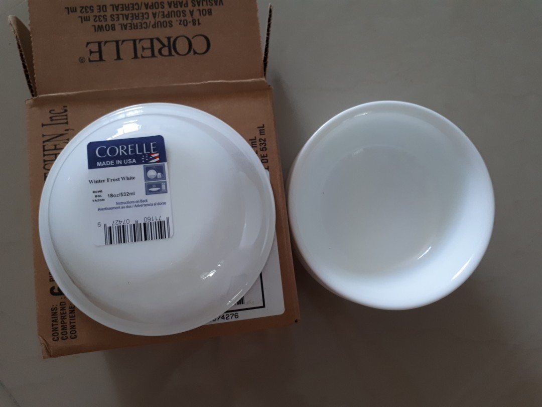 Corelle Livingware 18oz Bowls Winter Frost White Bandahni Home