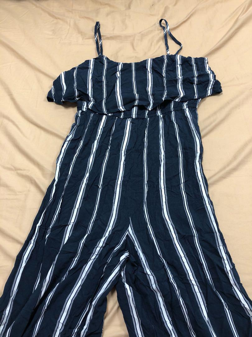 cotton on striped jumpsuit