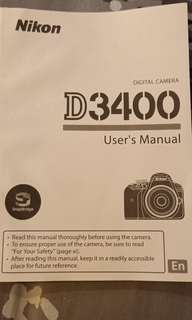 Digital camera (Category: Cameras) located in Singapore. Submitted by flybuyjo (Listing ID 187490665, Image 1). Description: Nikon D3400 lens Af-P Nikkor 18 to 55 mm Excellent condition 2 batteries Bag Charger.