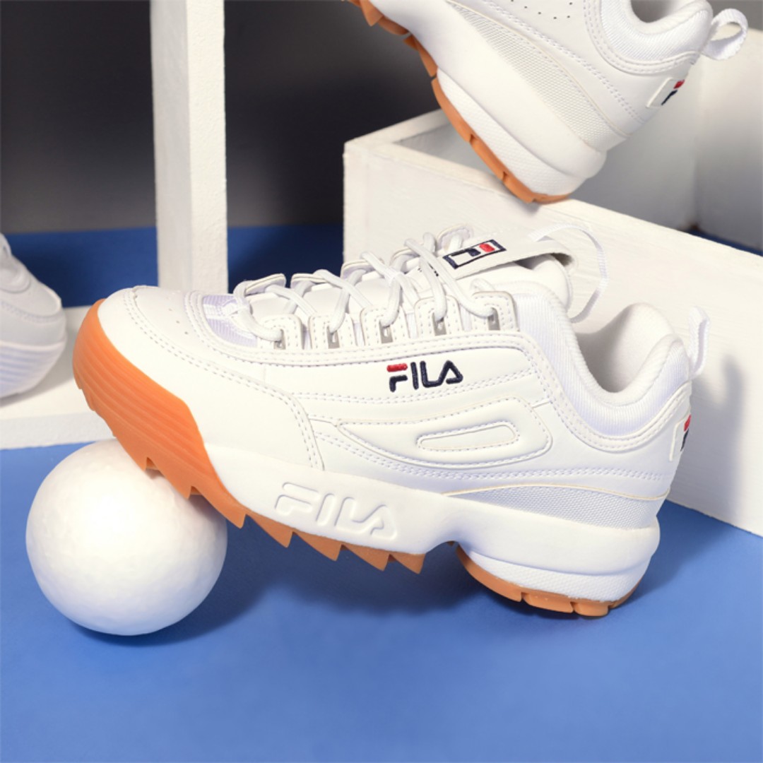 Fila disruptor white brown Clearance