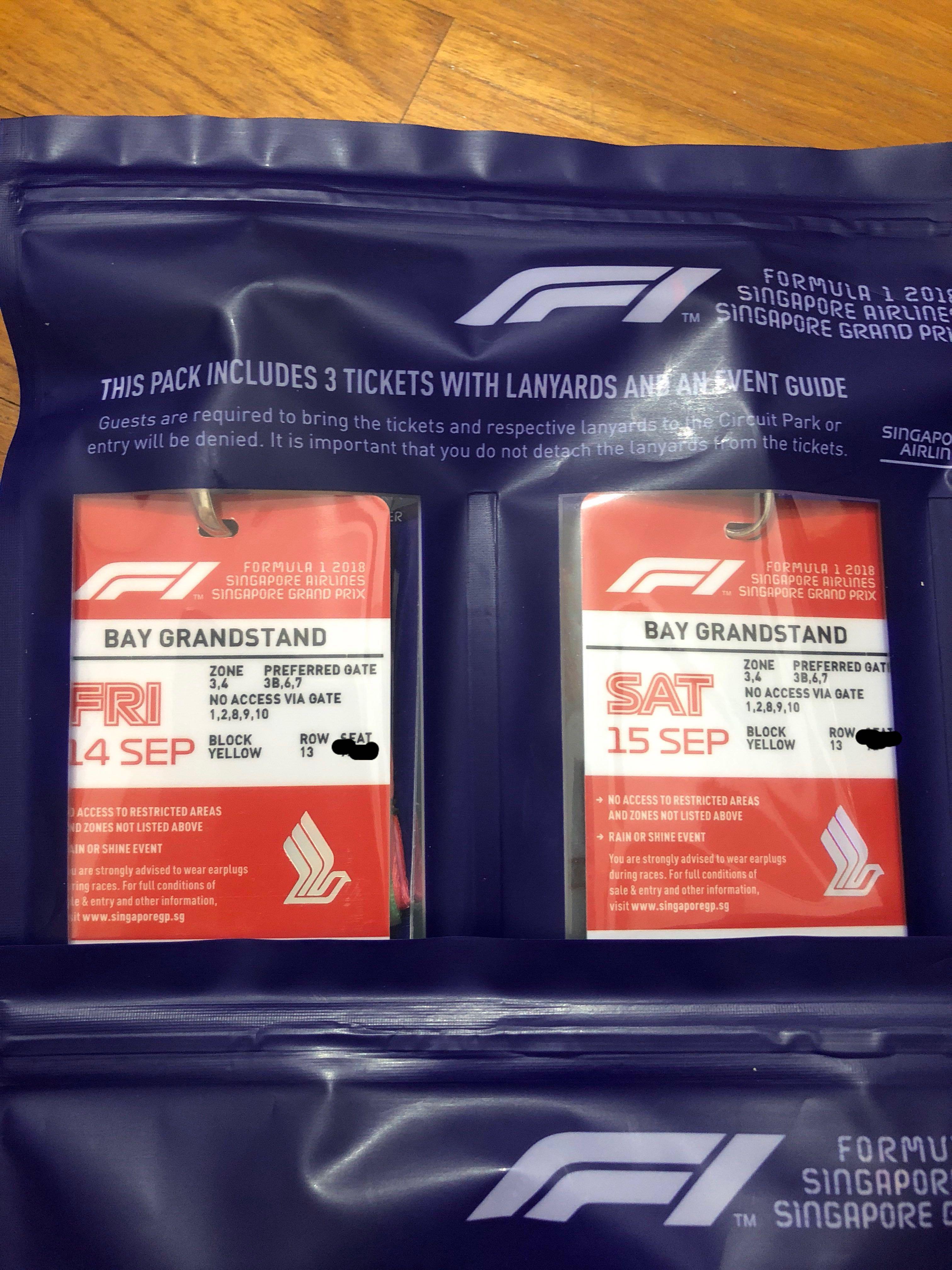 singapore gp tickets