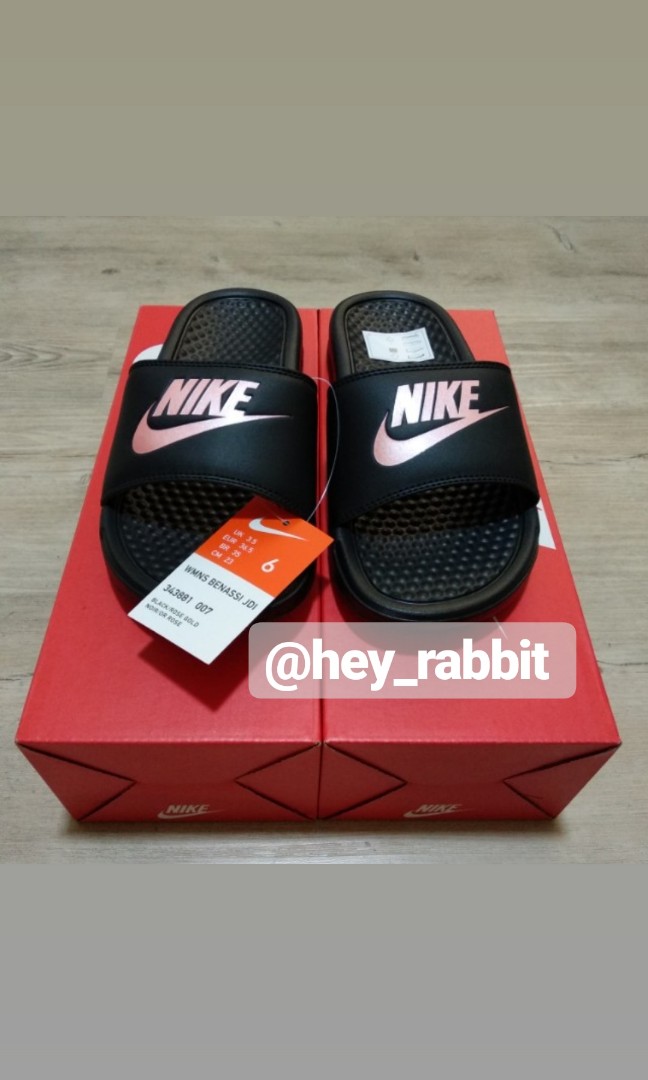 nike benassi jdi red gold