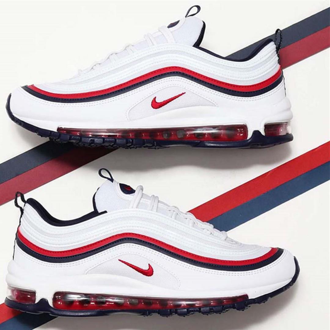 iShoes正品] Nike Air Max 女鞋經典美國隊配色白藍紅現貨US7 921733-102, 他的時尚, 運動鞋在旋轉拍賣