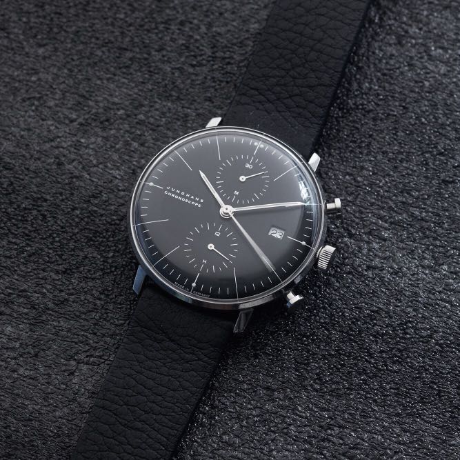 junghans max bill chronoscope black