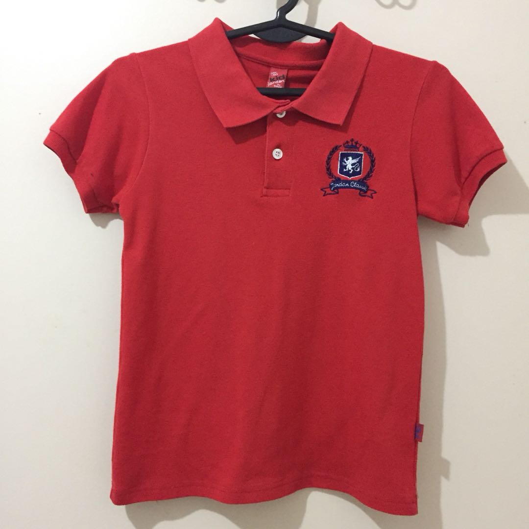 Kid Jordan Red Polo Shirt (Category: Babies & Kids Fashion) located in Calamba. Submitted by grie_ (Listing ID 187543579, Image 1). Description: .