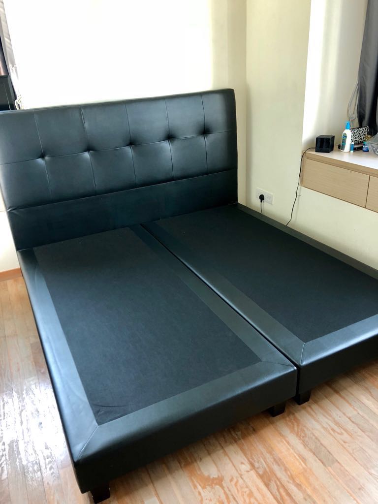 King size bed frame (without mattress), Furniture & Home Living