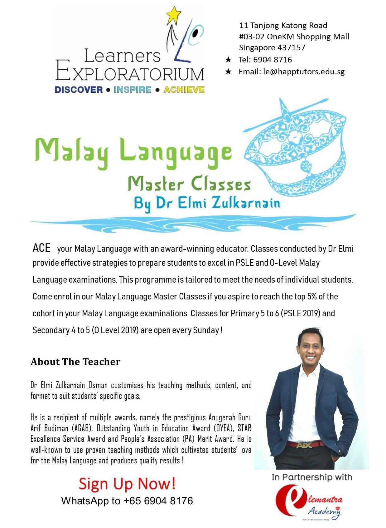 Malay Language Tuition Master Classes Psle O Level Learning Enrichment Enrichment Tuition On Carousell