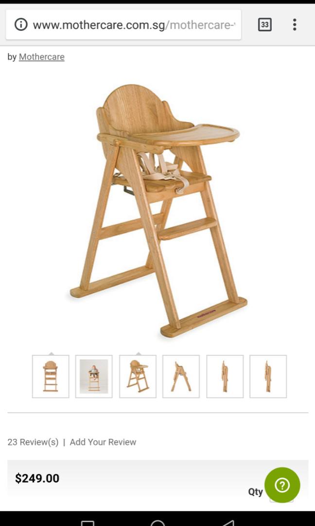 Mothercare valencia hotsell wooden highchair