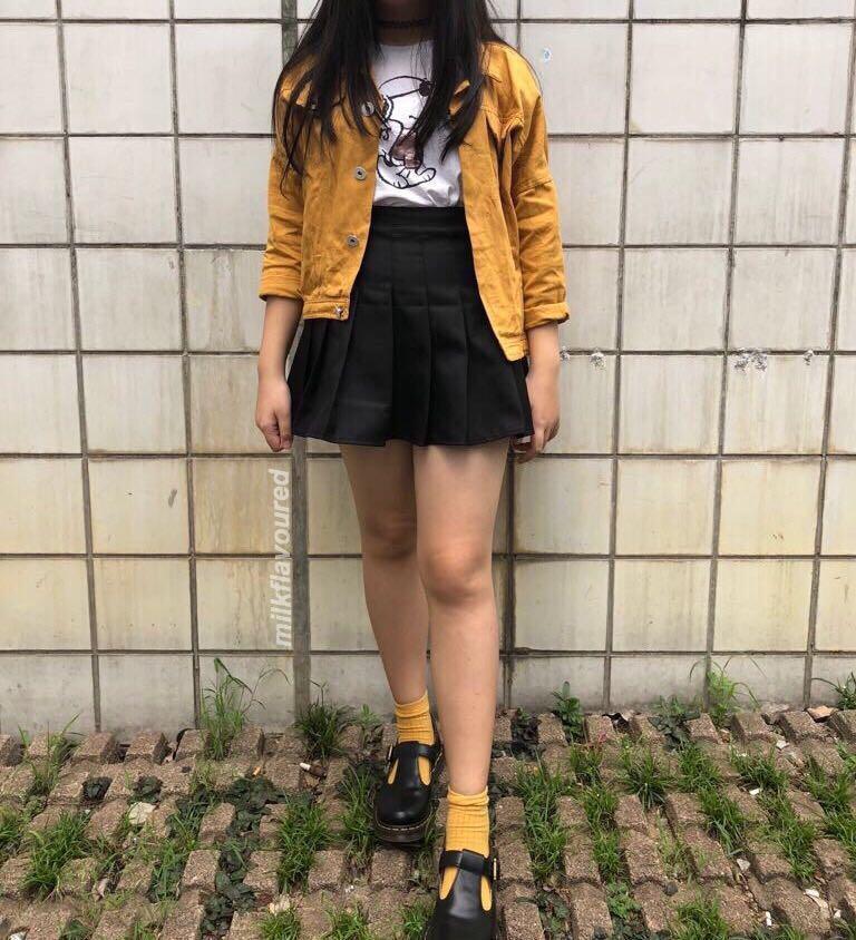 Mustard color denim jacket hot sale